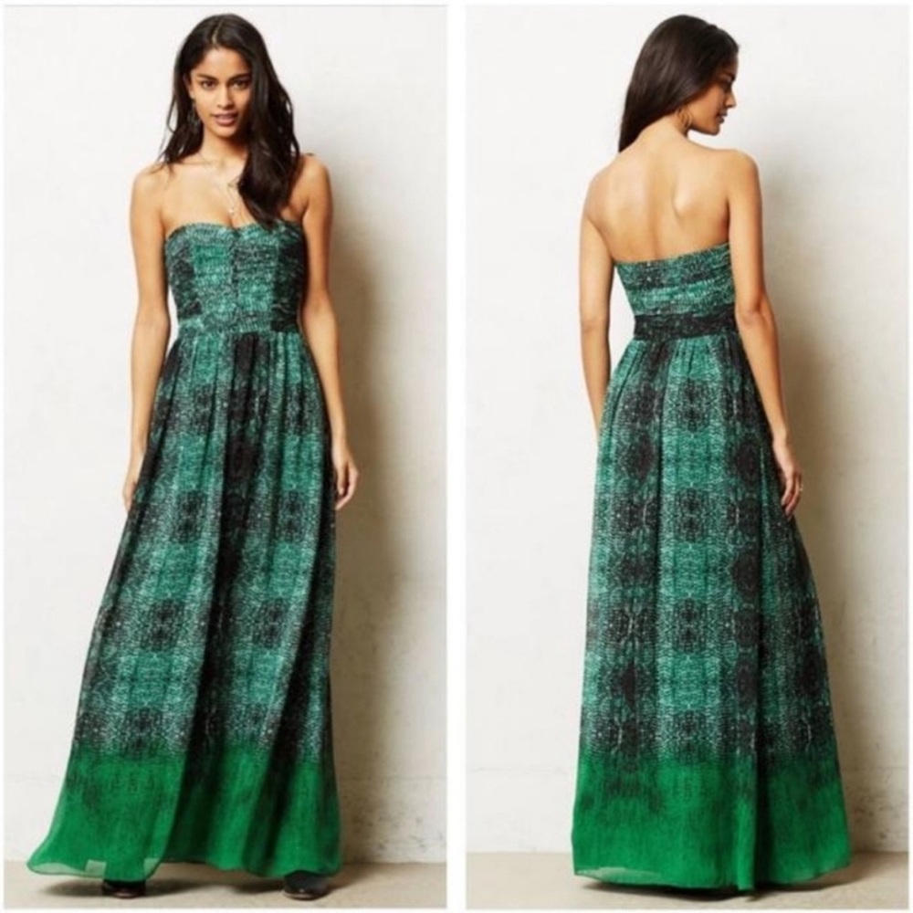 Anthropologie Moulinette Soeurs Green Maxi Dress